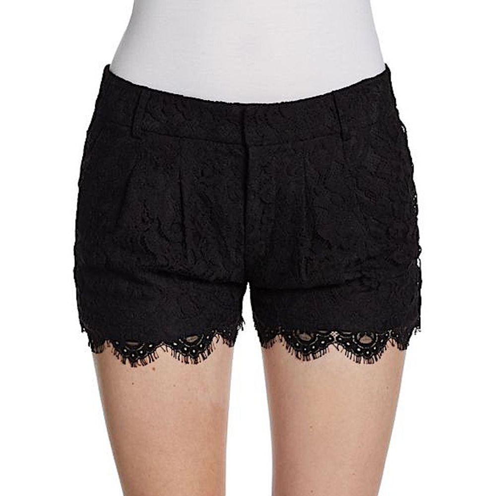 Haute Hippie Lace Black Shorts